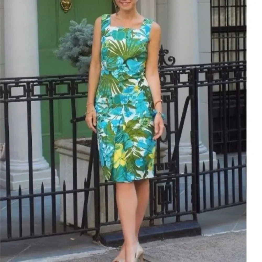 Talbots Retro Tropical Floral Dress. Hawaii, Cruise, Tropics - Picture 14 of 14
